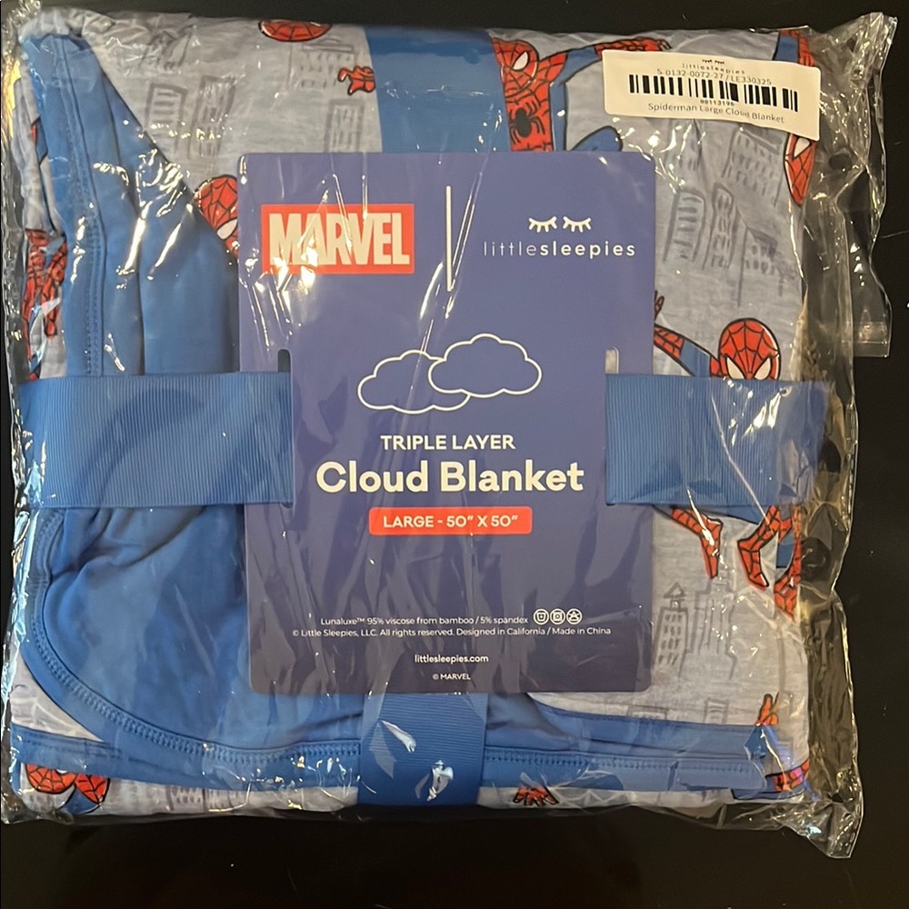 Marvel Spider-Man Triple Layer Blanket - Blue and Red